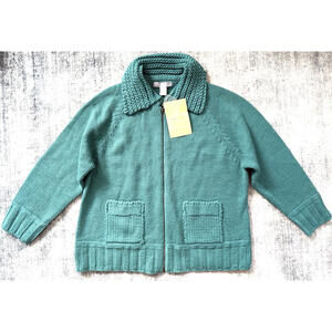 Modern Soul   Size 2X   GREEN Soft Acrylic-Wool   ZIP CARDIGAN + POCKETS   *NWT*